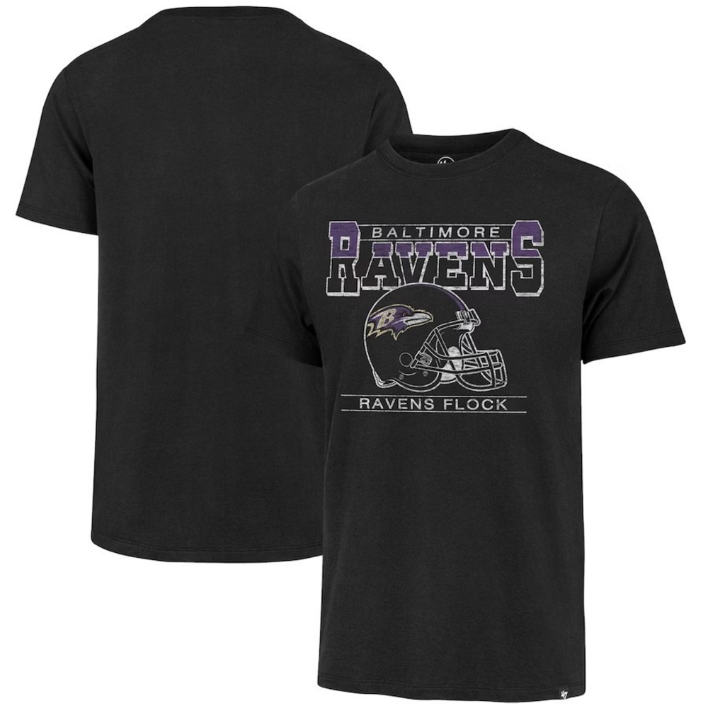 Men_s Baltimore Ravens _47 Black Time Lock Franklin TShirt